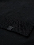 Men's sweater with viscose and spread neckline - black V2 OM-SWZS-0124