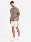 Pantaloni scurți de trening pentru bărbați RELAXED FIT stil athleisure - turcoaz V1 OM-SRWS-0122