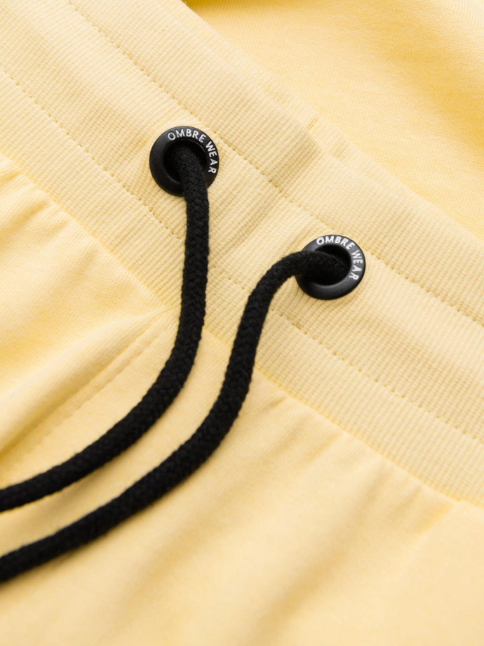 Pantaloni scurți de trening pentru bărbați, cu șnur - galben V1 W359