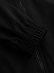 Men's jacket with hood and high collar - black V1 OM-JANP-0222