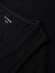 Men's cotton basic t-shirt with straps - black V3 OM-TSBT-0239