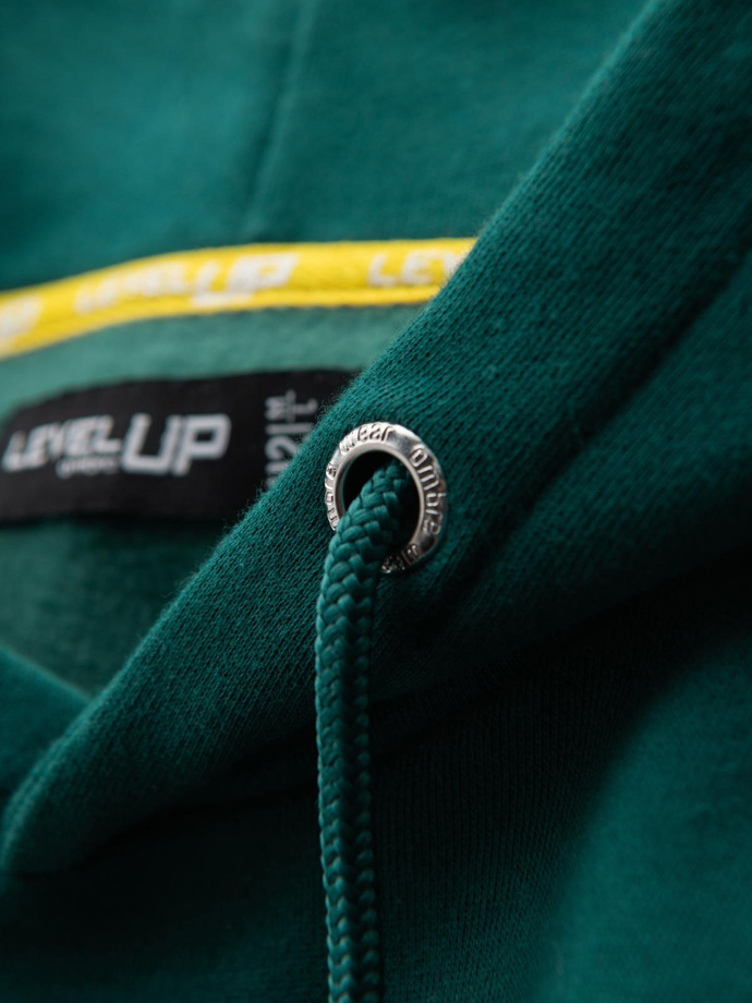 Unisex mikina s kapsami a kapucí - tmavě zelená V17 OU-SNBC-0105