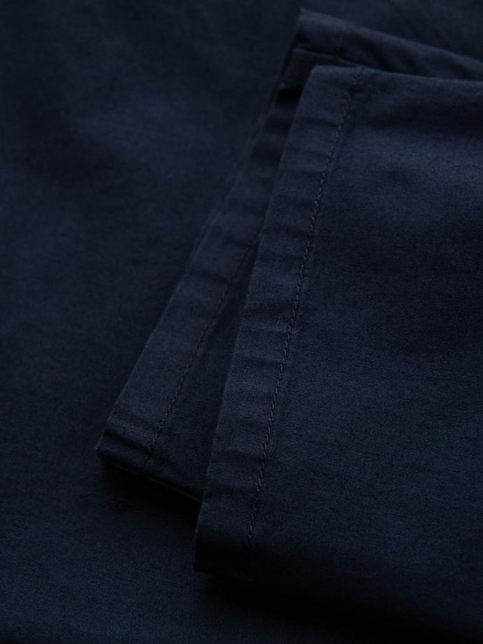 Pantaloni chino pentru bărbați cu talie decorativă - albastru marin V2 OM-PACP-0118