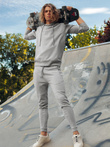 Men's set hoodie + pants - grey melange Z49