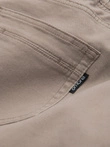 Men's JOGGER pants with zippered cargo pockets - beige V2 OM-PAJO-0123