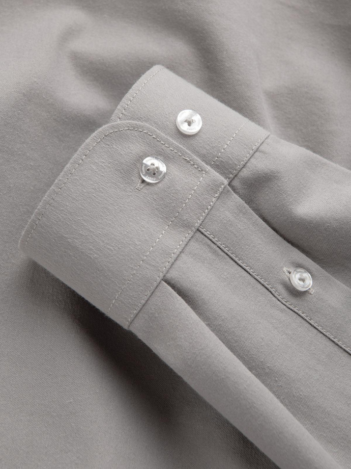 Men's REGULAR FIT shirt with pocket - gray V1 OM-SHCS-0148