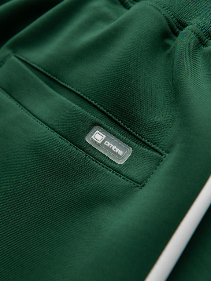 Pantaloni de trening bărbătești din tricot structurat - grafit V5 OM-PASK-0211