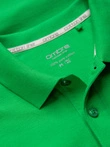 Men's BASIC single color pique knit polo shirt - neon green V25 OM-POBS-0100