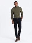 Men's turtleneck longsleeve - dark olive V4 OM-LSCL-0112