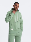 Men's tracksuit set pants + kangaroo sweatshirt - green V3 Z80