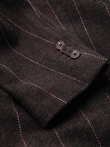 Men's elegant plaid blazer with wool blend - graphite V3 OM-BLZB-0137
