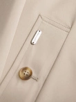 Men's minimalist coat with detachable vest - beige V1 OM-COLC-0139