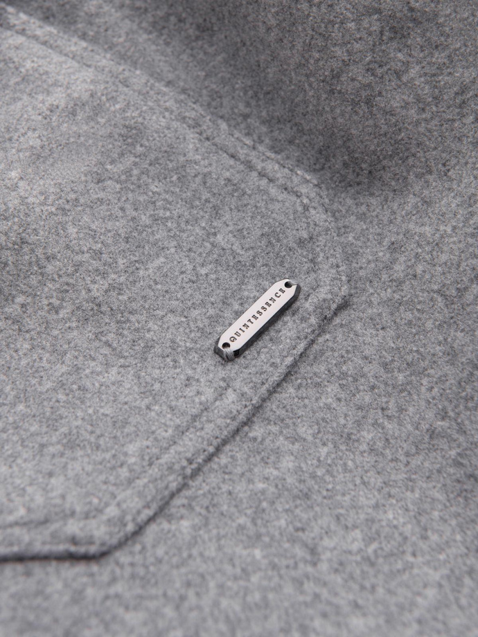 Jachetă fleece pentru bărbați din viscoză ușoară - gri V2 OM-JANP-0199