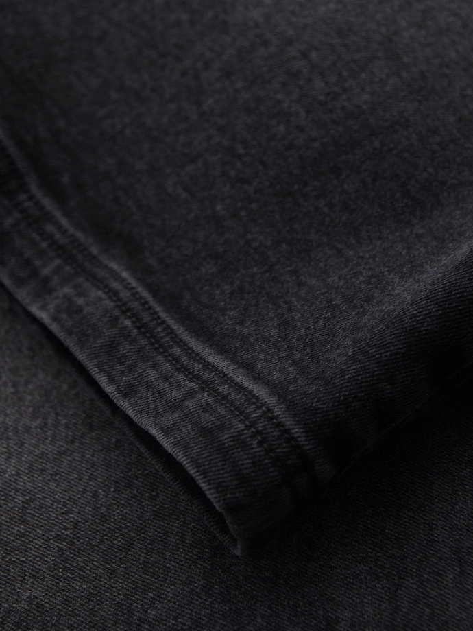 Pánské šortky s elastickým pasem a pracím efektem - černé V4 OM-SRDS-0192