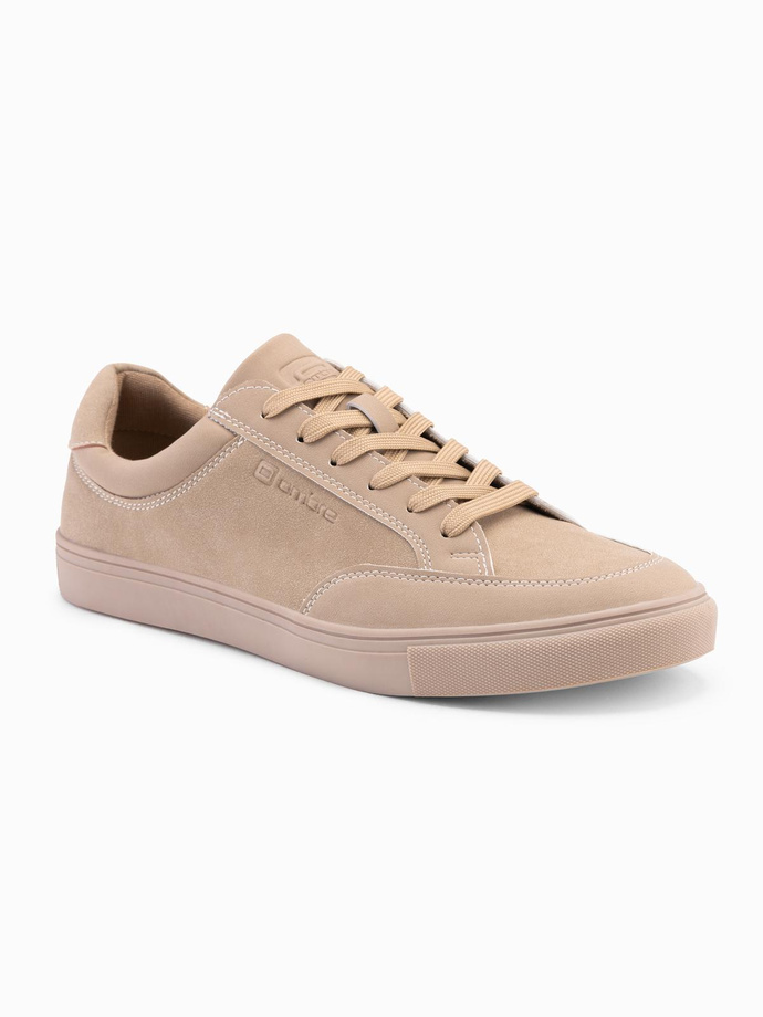 Monochrome men's streetwear style shoes - sand V1 OM-FOTL-0183