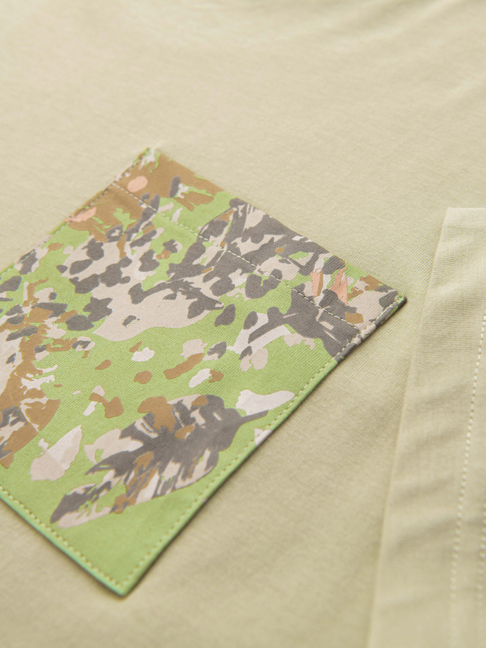 Vyriški medvilniniai marškinėliai su spauda - šviesiai pilki V2 OM-TSPT-0227