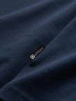 Pánske tričko V-NECK s elastanom - tmavomodré V2 OM-TSCT-0106