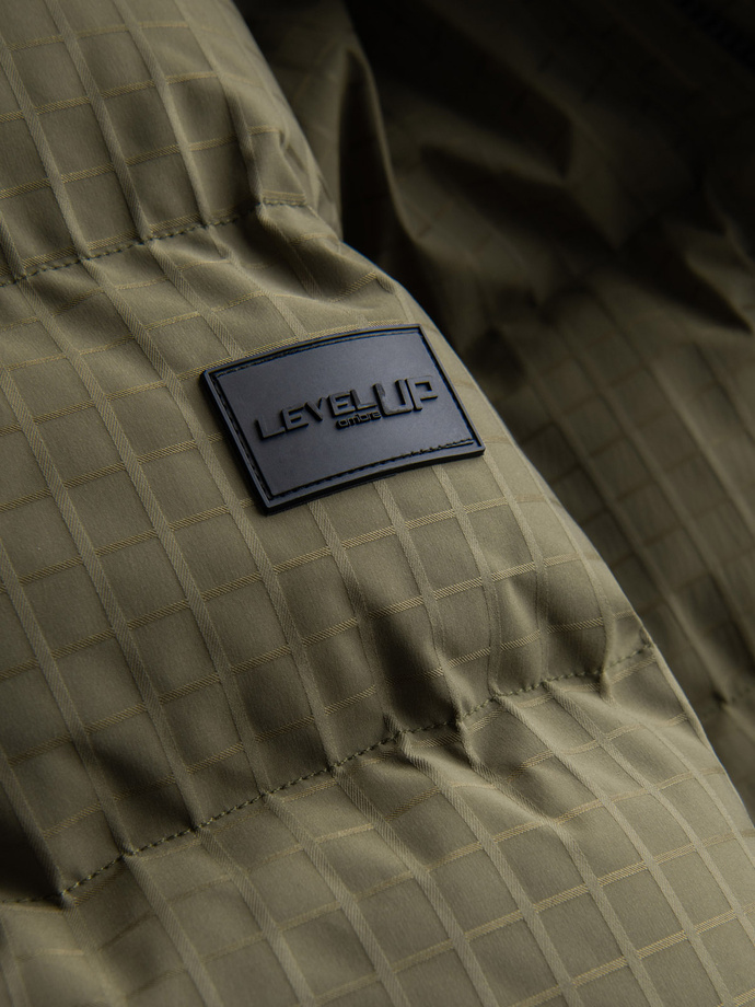 Outdoorová dlouhá pánská bunda parka - olivová V4 OM-JALJ-0201