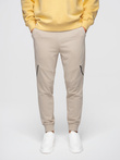 Men's sweatpants joggers - beige V3 OM-PASK-0280