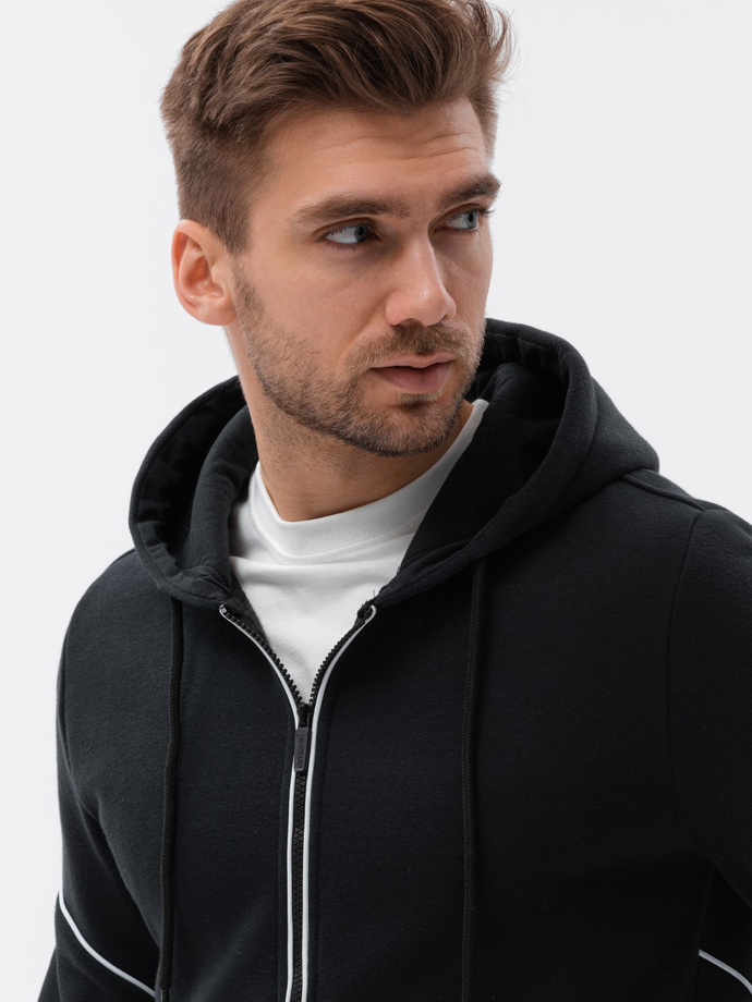 Men's zip-up sweatshirt - black V1 B1421