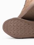 Pantofi sport de bărbați cu baretă decorativă - maro V2 OM-FOTH-0158