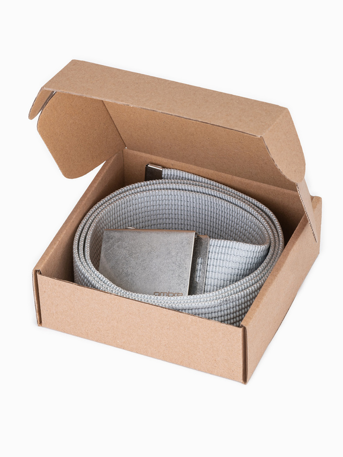 Pánský opasek s popruhy - šedý A029