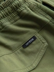 Men's knit joggers with cargo pockets - olive V3 OM-PAJO-0199