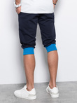 Pantaloni de trening scurti barbati - bleumarin/albastru V2 P29