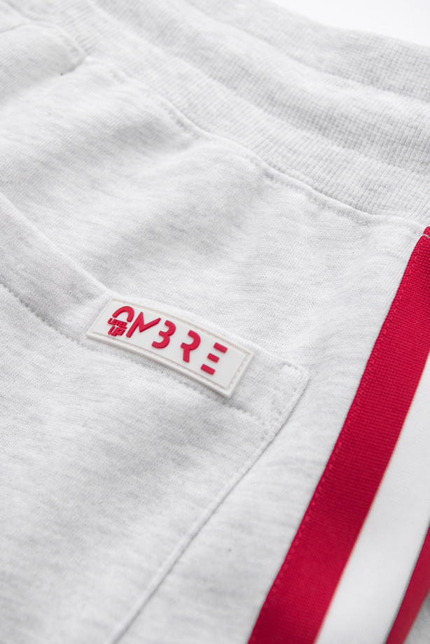 Pantaloni de trening bărbătești din tricot structurat - grafit V5 OM-PASK-0211