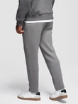 Men's sweatpants joggers with contrasting stripes - black V1 OM-PASK-0229