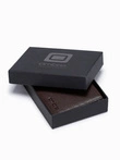 Men's leather wallet - brown A609