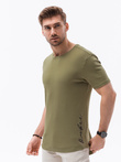 Men's printed t-shirt - olive S1387