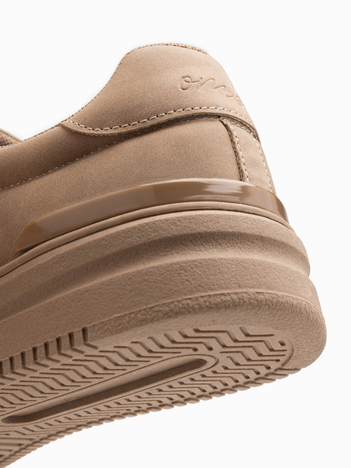 Vyriški laisvalaikio batai iš eko nubuko - šviesiai rudi V1 OM-FOCS-0151