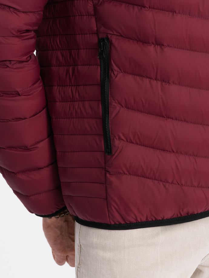 Men's quilted jacket - red V4 C528