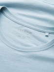 Tricou clasic din bumbac pentru bărbați BASIC - albastru deschis V19 OM-TSBS-0146