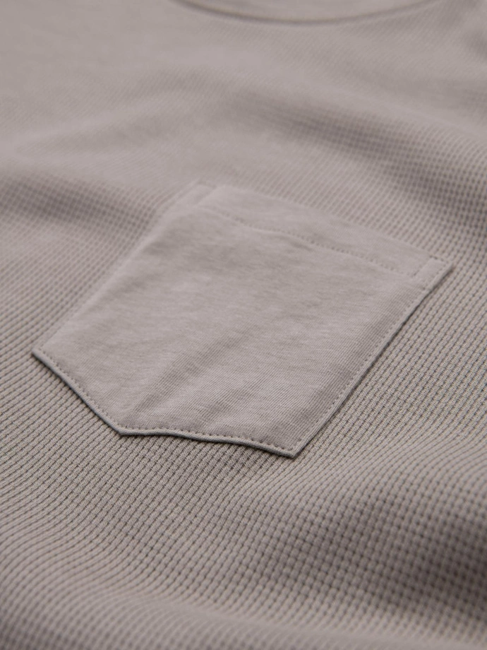 Bărbați cu mânecă lungă cu textură de napolitană - albastru închis V7 OM-LSCL-0109