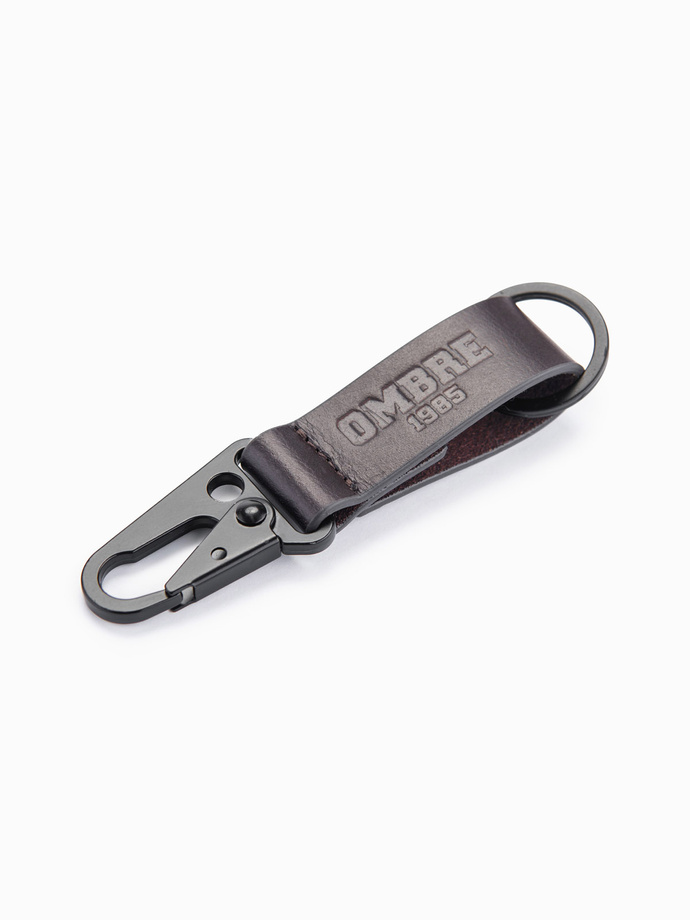 Men's key ring with snap hook - black V1 OU-ACKC-0100