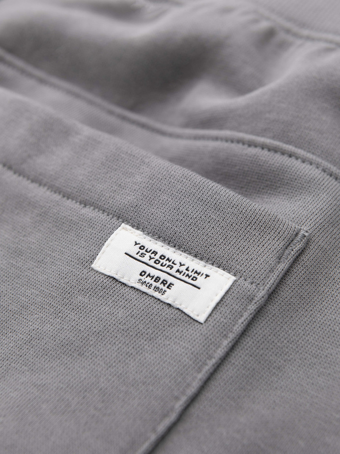 Pánské tepláky jogger - šedé V8 OM-PABS-0173