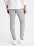 Men's jogger sweatpants - grey melange V2 OM-PASK-22FW-004
