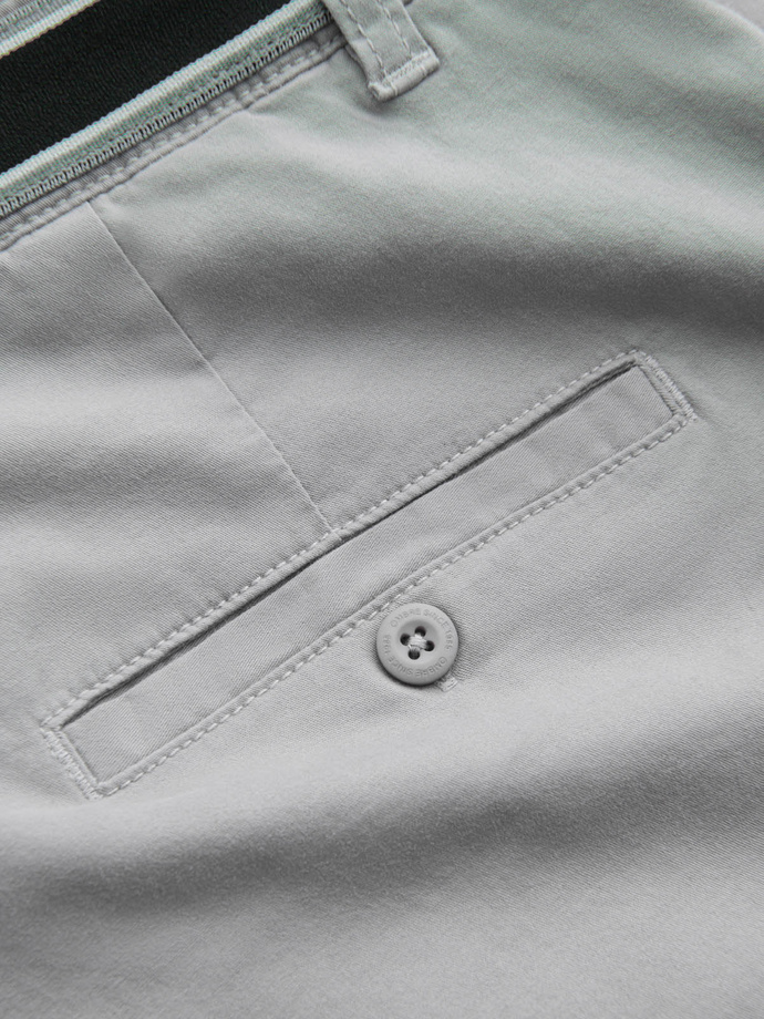 Pantaloni chino pentru bărbați cu talie decorativă - gri V6 OM-PACP-0118