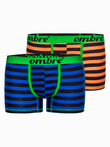 Men's underpants - blue/orange 2-pack mix U37