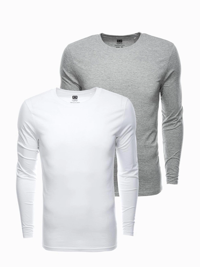 Bluza cu maneca lunga simpla - mix 2-pack Z43