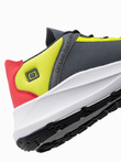 Men's sneakers with neon inserts - graphite V3 OM-FOKS-0118