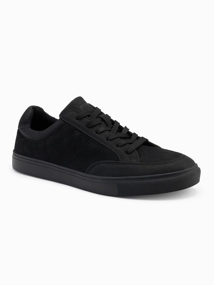 Monochromatic men's streetwear style shoes - black V3 OM-FOTL-0183