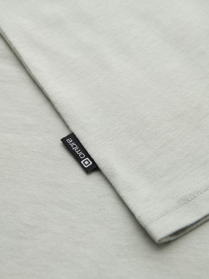 Tricou casual pentru bărbați cu buzunare aplicate - verde pal V2 OM-TSCT-0109