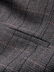 Sacou bărbătească jacquard în carouri fine - grafit V1 OM-BLZB-0119
