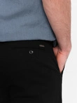 Pánske chino nohavice SLIM FIT - čierne V4 OM-PACP-0186