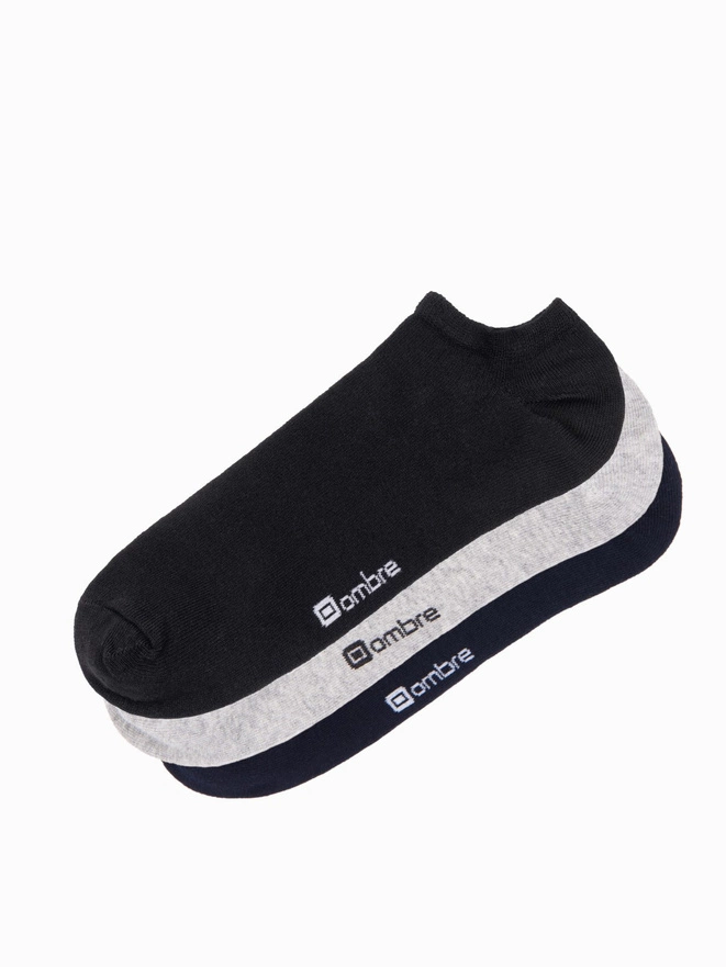 Men's foot socks 3-pack - mix-color V5 OM-SOSS-0102