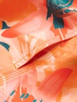 Men's swim shorts in floral motif - orange V5 OM-SRBS-0140