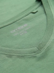 BASIC men's cotton classic tee with v-neck - green V11 OM-TSBS-0237